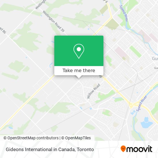 Gideons International in Canada map