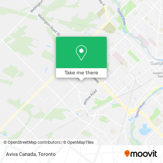 Aviva Canada map