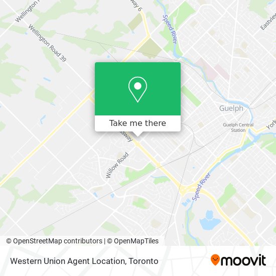 Western Union Agent Location map