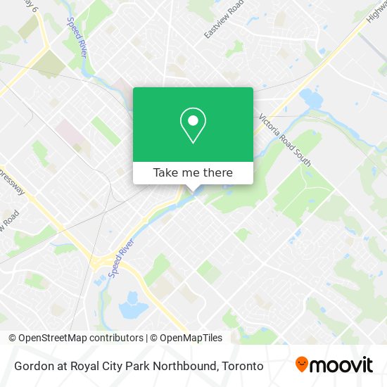 Gordon at Royal City Park Northbound map