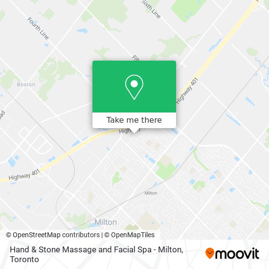 Hand & Stone Massage and Facial Spa - Milton map