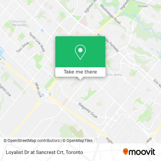 Loyalist Dr at Sancrest Crt map