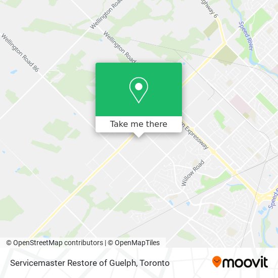 Servicemaster Restore of Guelph map