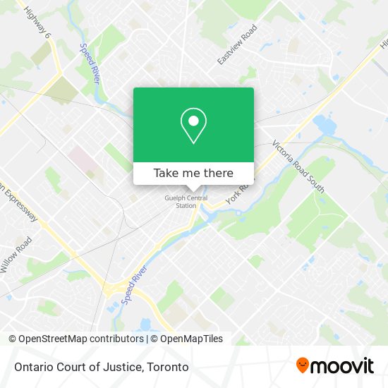 Ontario Court of Justice map