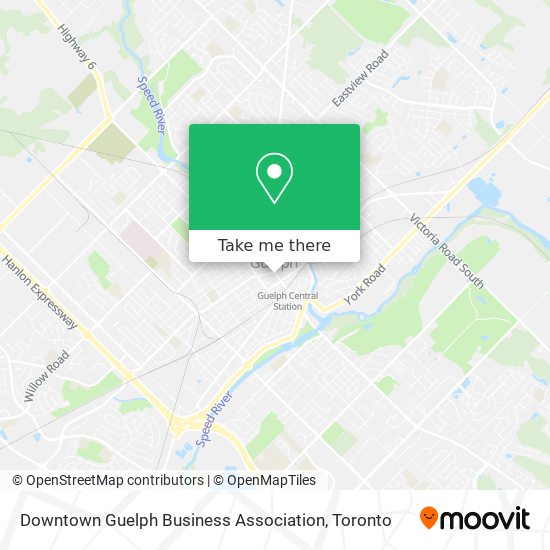 Downtown Guelph Business Association map