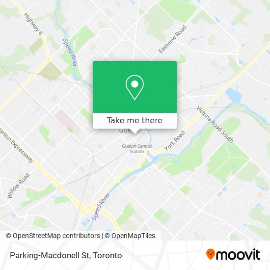 Parking-Macdonell St map