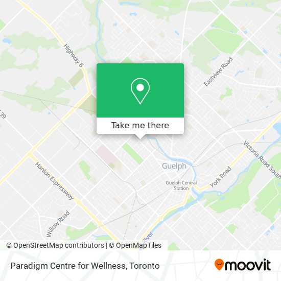 Paradigm Centre for Wellness map