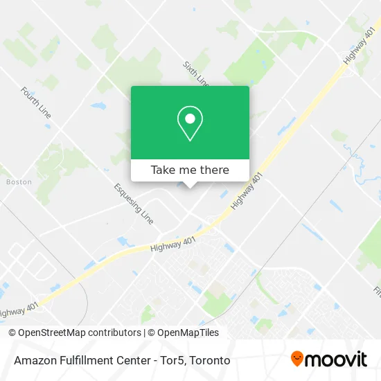 Amazon Fulfillment Center - Tor5 map