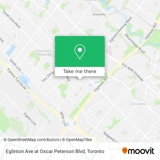 Eglinton Ave at Oscar Peterson Blvd map