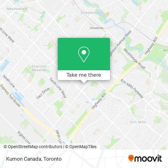 Kumon Canada map