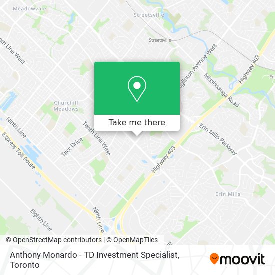 Anthony Monardo - TD Investment Specialist map