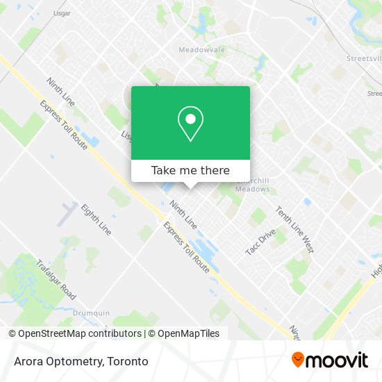 Arora Optometry map