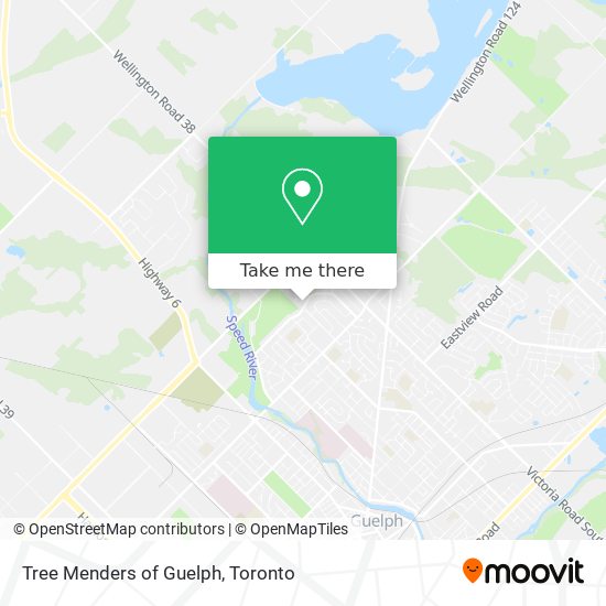 Tree Menders of Guelph map