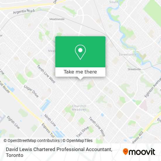 David Lewis Chartered Professional Accountant map