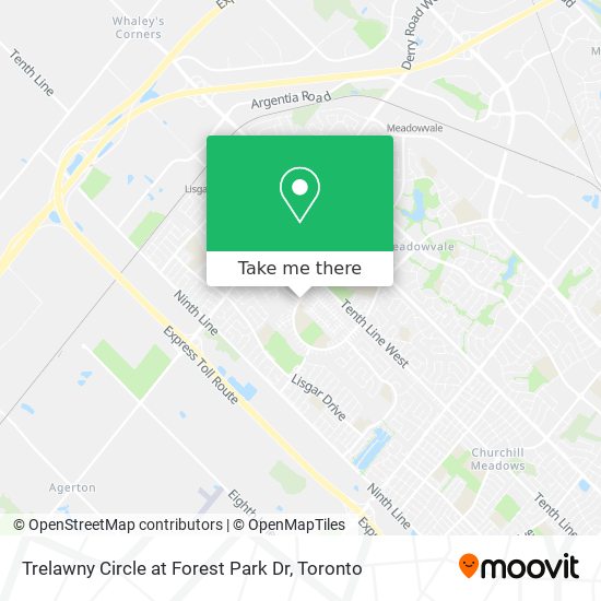 Trelawny Circle at Forest Park Dr map