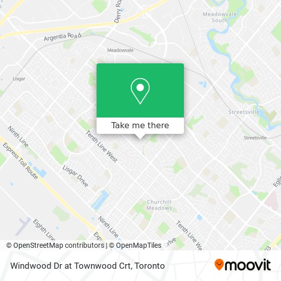 Windwood Dr at Townwood Crt map