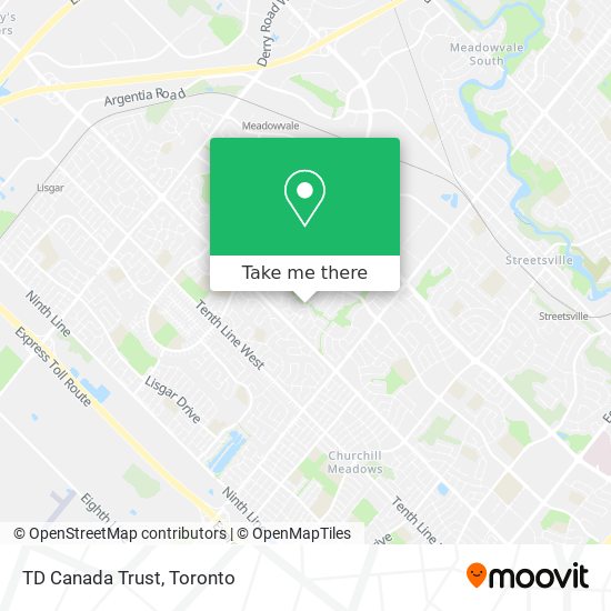 TD Canada Trust map