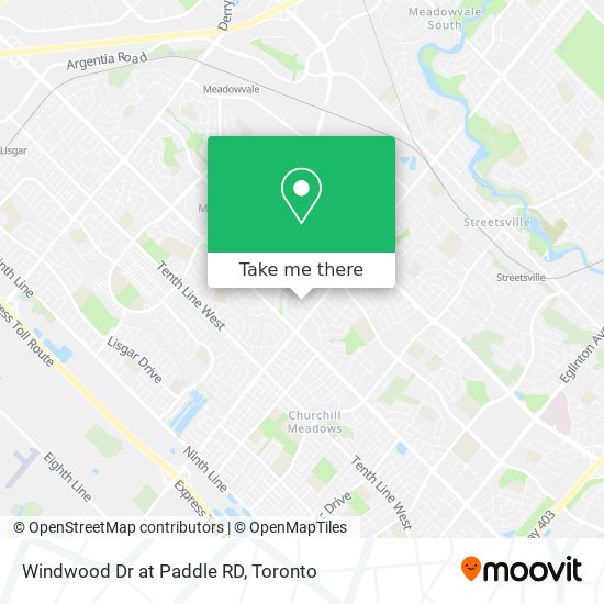 Windwood Dr at Paddle RD map