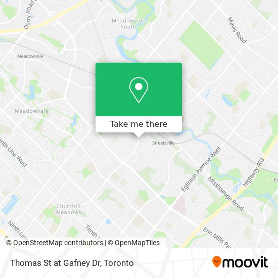 Thomas St at Gafney Dr map