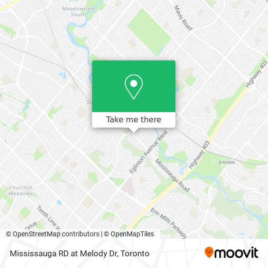 Mississauga RD at Melody Dr map