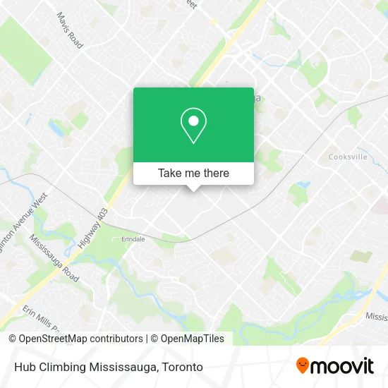 Hub Climbing Mississauga map