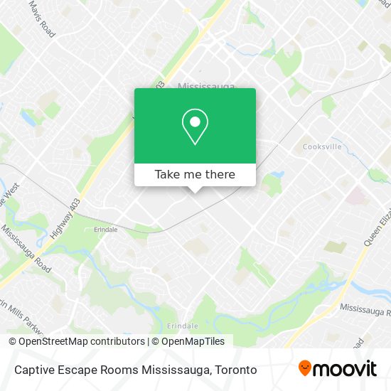 Captive Escape Rooms Mississauga map