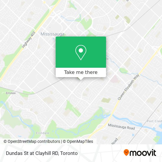 Dundas St at Clayhill RD map