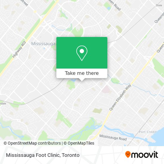 Mississauga Foot Clinic map