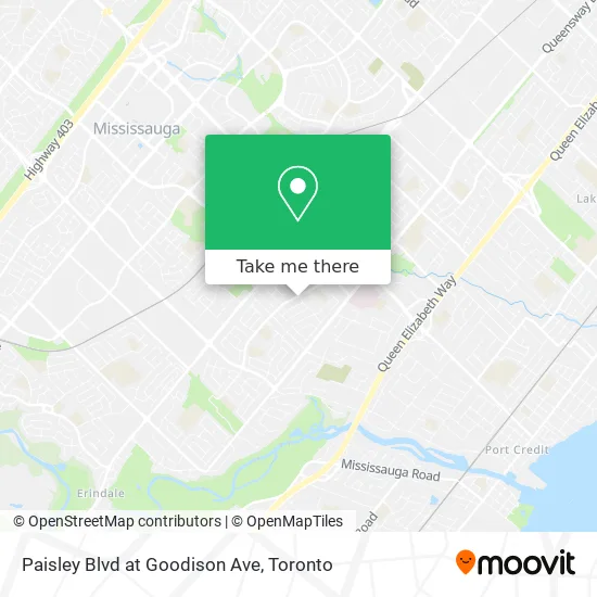 Paisley Blvd at Goodison Ave map