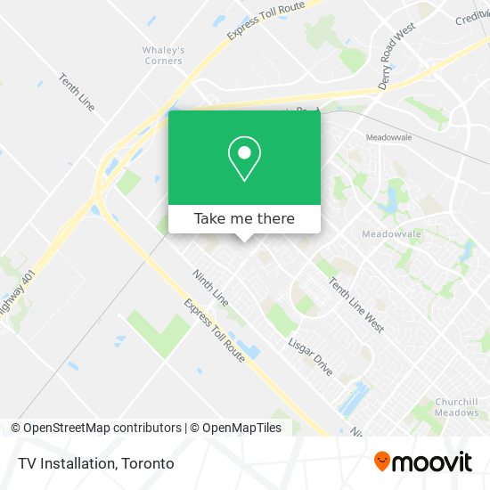 TV Installation map