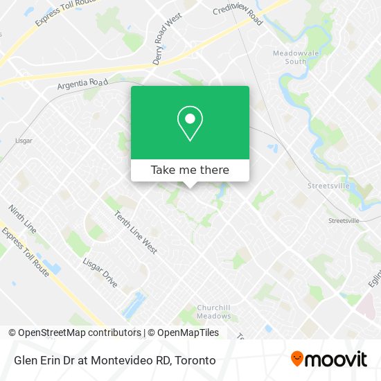 Glen Erin Dr at Montevideo RD map