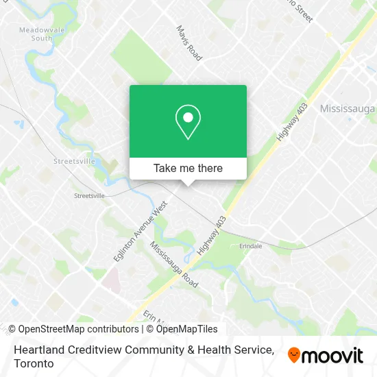 Heartland Creditview Community & Health Service map