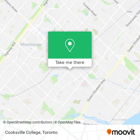 Cooksville College map