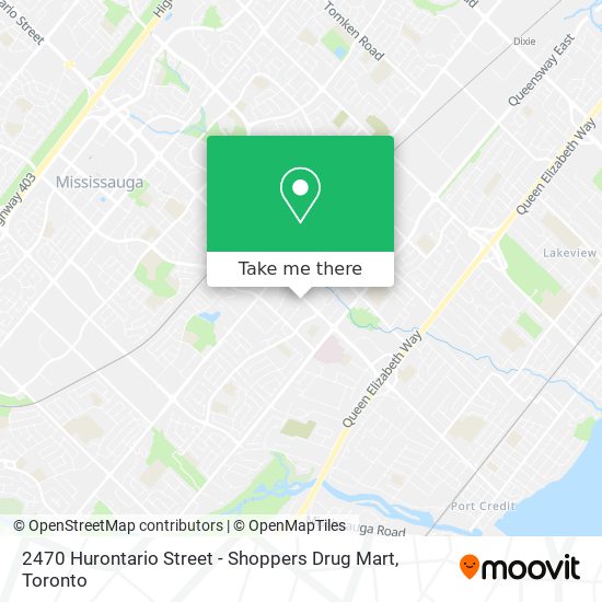 2470 Hurontario Street - Shoppers Drug Mart map