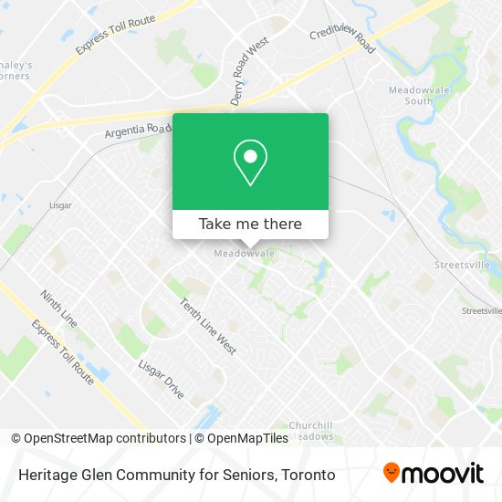 Heritage Glen Community for Seniors map