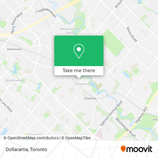 How to get to Dollarama in Mississauga by Bus or Train?
