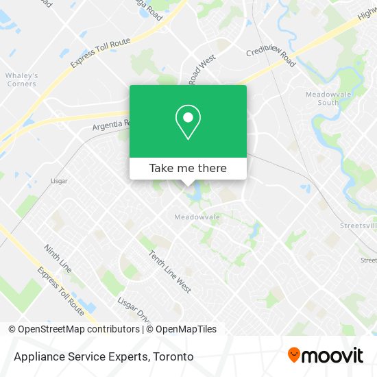 Appliance Service Experts map