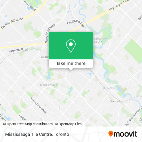 Mississauga Tile Centre map