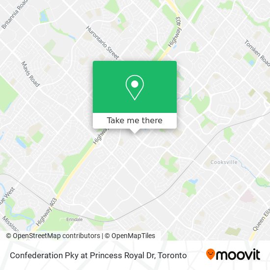 Confederation Pky at Princess Royal Dr map