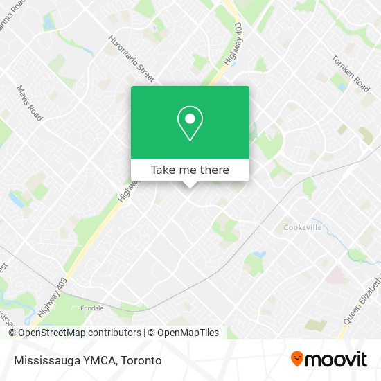 Mississauga YMCA map