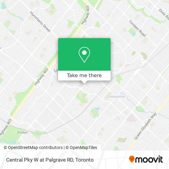 Central Pky W at Palgrave RD map