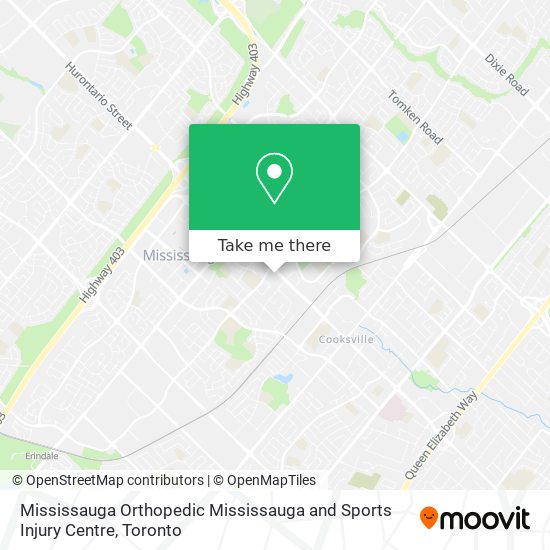 Mississauga Orthopedic Mississauga and Sports Injury Centre map