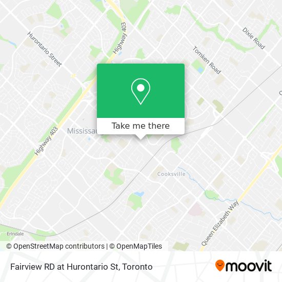 Fairview RD at Hurontario St map