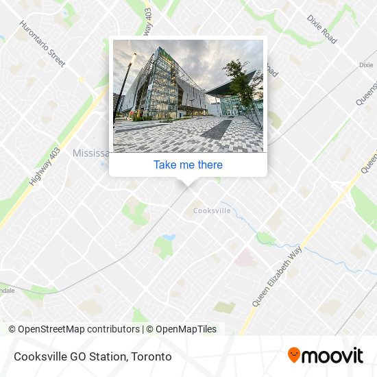 Cooksville GO Station map