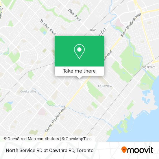 North Service RD at Cawthra RD map