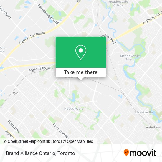 Brand Alliance Ontario map
