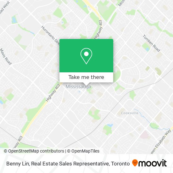 Benny Lin, Real Estate Sales Representative map