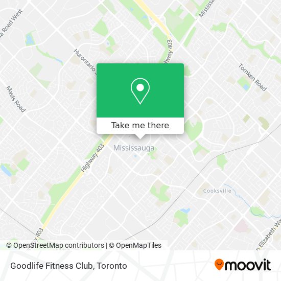 Goodlife Fitness Club map