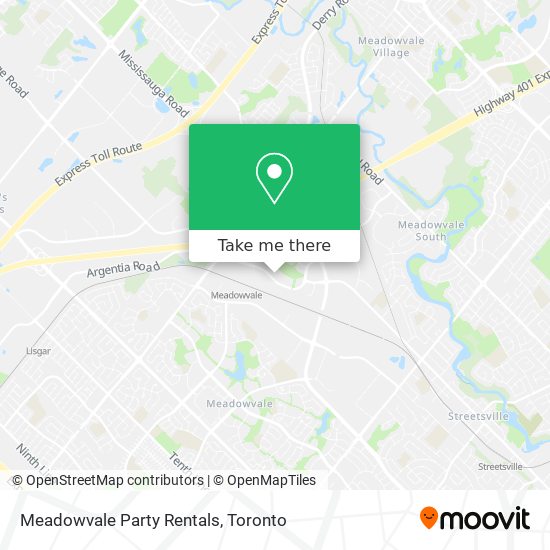 Meadowvale Party Rentals map