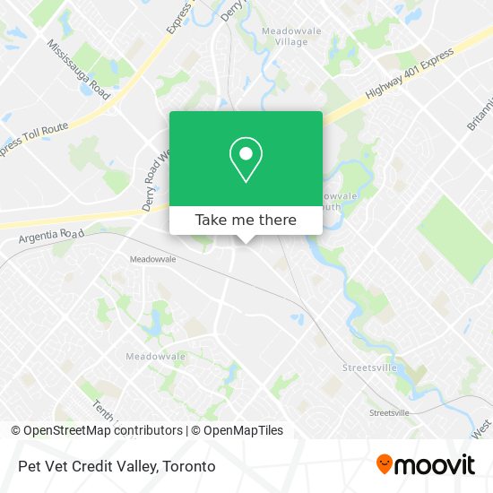 Pet Vet Credit Valley map